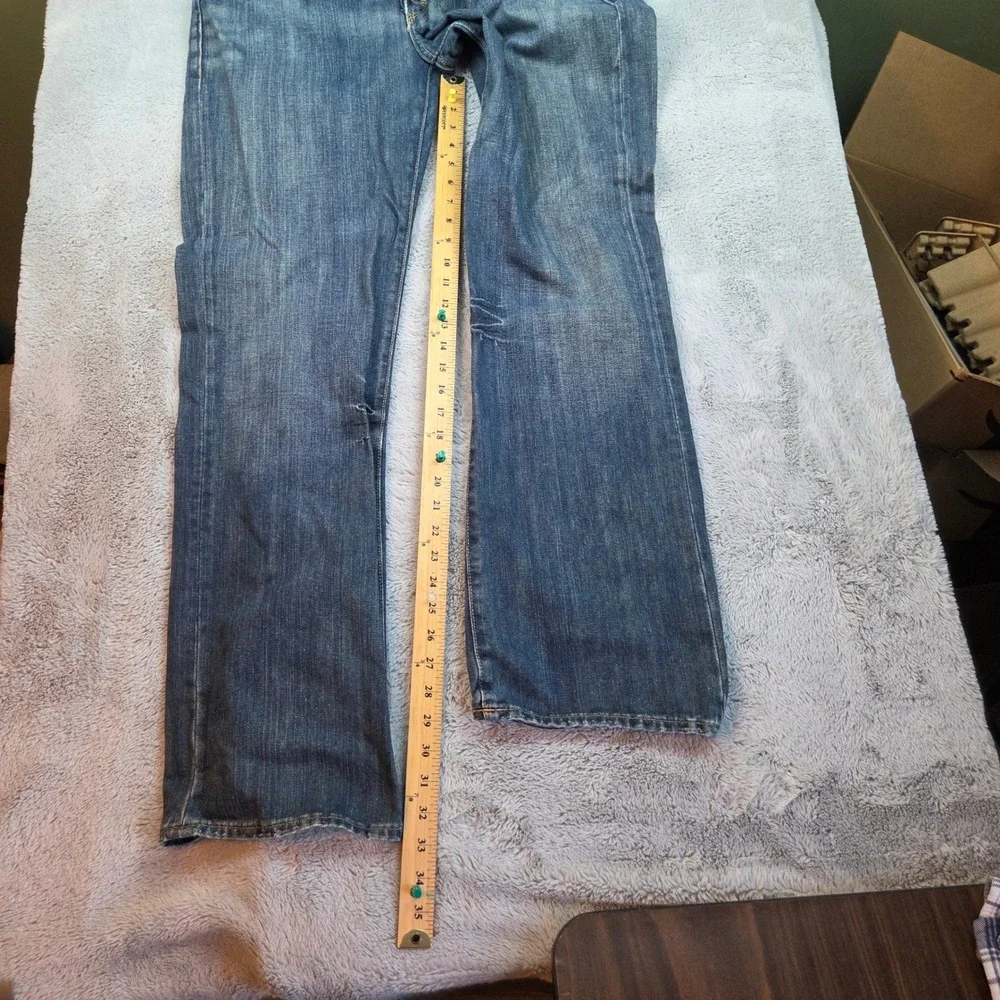 VTG Ralph Lauren Jeans Mercer‎ Low Rise Button Fly Mens 38x31 Blue Polo Jeans Co